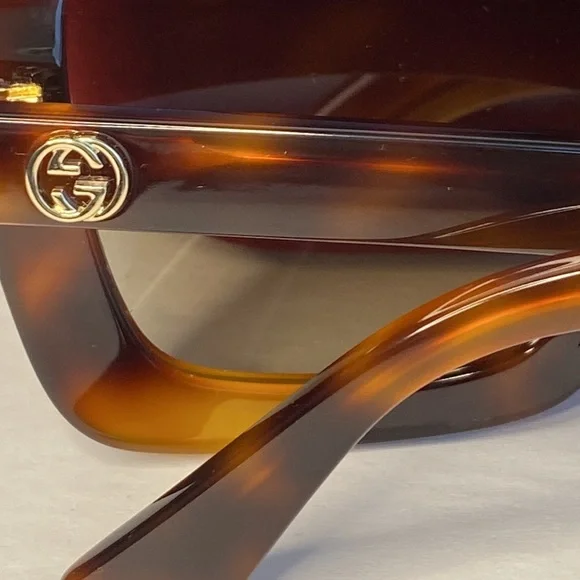 New - Gucci Oversized Square Havana Brown GG0328s 002  display picture 3